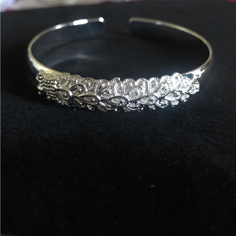 Sterling silver cuff style bracelet